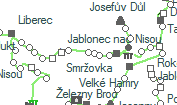 Jablonec nad Nisou zastvka szolglati hely helye a trkpen