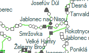 Smržovka szolgálati hely helye a térképen