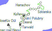 Kořenov zastávka szolgálati hely helye a térképen
