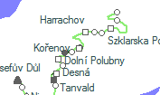 Kořenov szolgálati hely helye a térképen