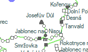 Antonínov szolgálati hely helye a térképen