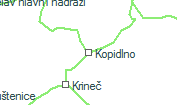 Kopidlno szolg�lati hely helye a t�rk�pen