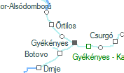 Zákány szolgálati hely helye a térképen
