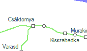 A vonalszakasz helye a térképen