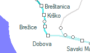 Brežice szolgálati hely helye a térképen