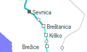 Breštanica szolgálati hely helye a térképen