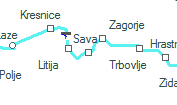 Sava szolgálati hely helye a térképen