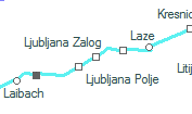 Ljubljana Zalog szolgálati hely helye a térképen