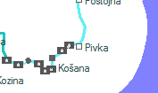 Pivka szolgálati hely helye a térképen