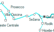 Sežana szolgálati hely helye a térképen