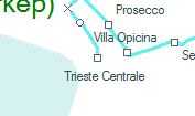 Trieste Centrale szolgálati hely helye a térképen