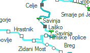 Laško szolgálati hely helye a térképen