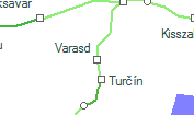 A vonalszakasz helye a térképen