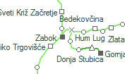 Zabok szolgálati hely helye a térképen