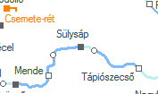 A vonalszakasz helye a térképen