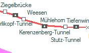Kerenzenberg-Tunnel szolglati hely helye a trkpen