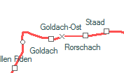 Goldach-Ost szolglati hely helye a trkpen