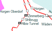 Zimmerberg-Tunnel szolglati hely helye a trkpen