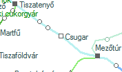 Csugar szolgálati hely helye a térképen