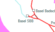 Basel SBB szolglati hely helye a trkpen