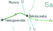 A vonalszakasz helye a térképen