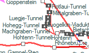Hohtenn-Tunnel szolglati hely helye a trkpen
