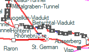 Bietschtal-Tunnel I szolglati hely helye a trkpen