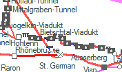 Bietschtal-Viadukt szolglati hely helye a trkpen