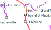 Tunnel St-Maurice szolglati hely helye a trkpen