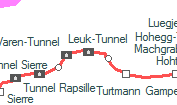 Leuk-Tunnel szolglati hely helye a trkpen