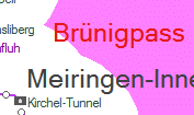 Meiringen-Innertkirchen-Bahn szolglati hely helye a trkpen