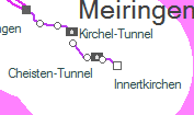 Cheisten-Tunnel szolglati hely helye a trkpen