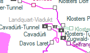 Cavadrli-Tunnel szolglati hely helye a trkpen