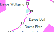 Davos Dorf szolglati hely helye a trkpen
