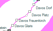 Davos Islen szolglati hely helye a trkpen