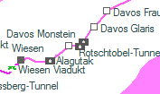 Rotschtobel-Tunnel szolglati hely helye a trkpen